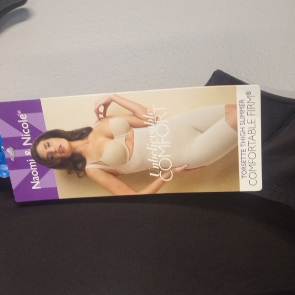 Naomi And Nicole Women's Black Torsette Shapewear Bodysuit Size XL - Picture 2 of 8